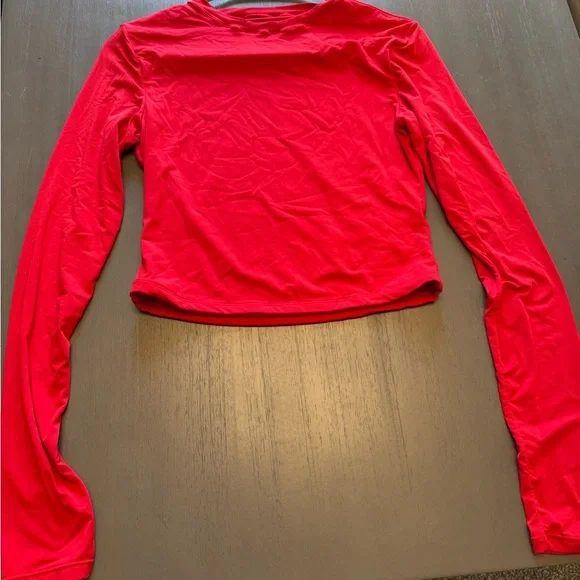 SKIMS Vibrant Red Long Sleeve Top - Picture 2 of 3
